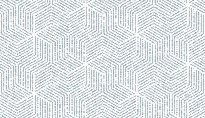 Sticker Abstract geometric pattern with stripes, lines. Seamless vector background. White and blue ornament. Simple lattice graphic design