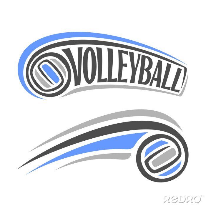 Sticker Abstract Hintergrund auf dem Volleyball Thema
