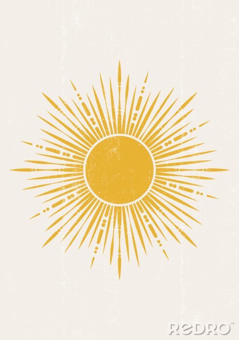 Sticker Abstract  Sun print boho minimalist printable wall art