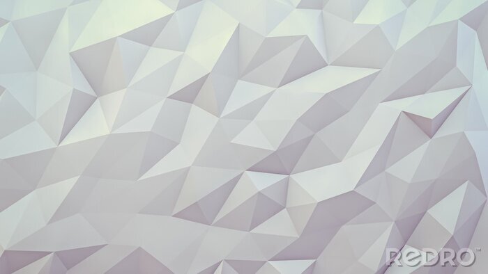 Sticker abstrakte 3D-Darstellung Hintergrund. Techno Dreiecks Low-Poly-Hintergrund