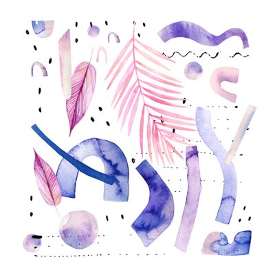 Sticker Abstrakte Aquarellkomposition