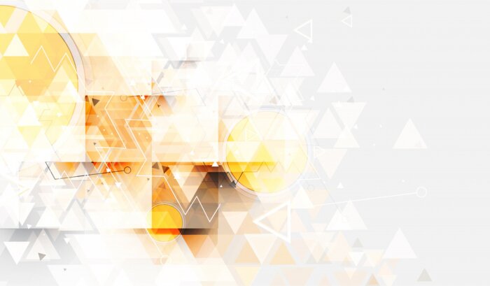 Sticker Abstrakte Glass Quadratte und Dreiecke