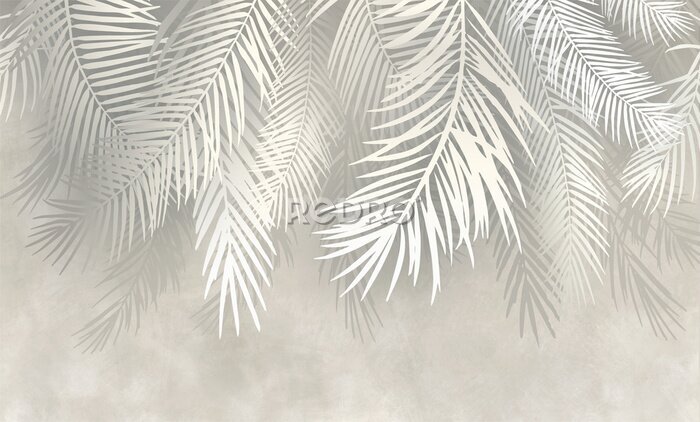 Sticker Abstrakte Palmenblätter