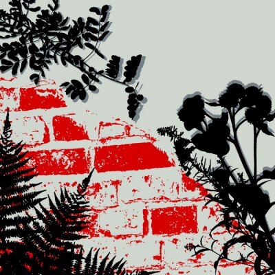 Abstrakte rote Backsteinmauer