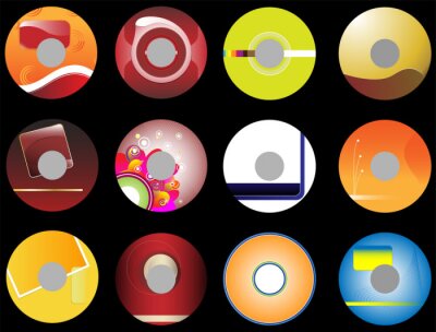 Abstrakte Vinylschallplatten