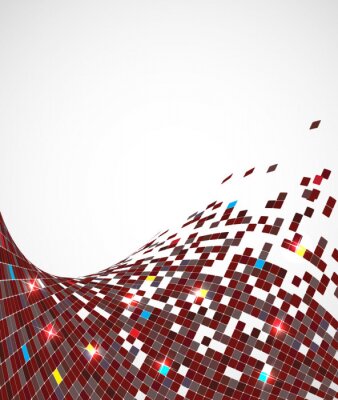 abstrakten roten Pixel Mosaik-Vektor Hintergrund Illustration