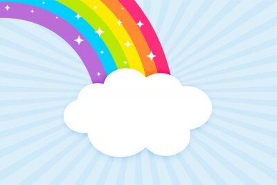 Sticker Abstrakter glänzender Regenbogen