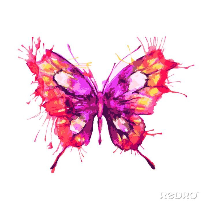 Sticker Abstrakter Schmetterling