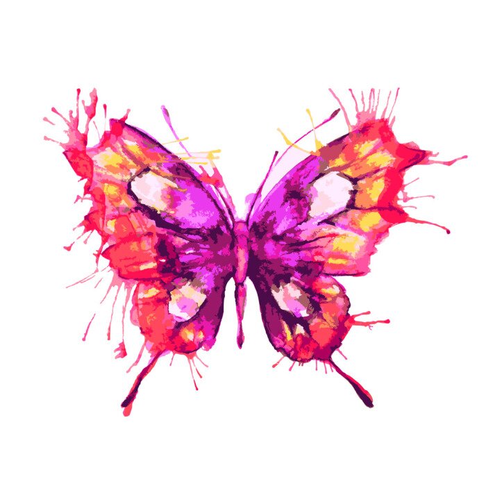 Sticker Abstrakter Schmetterling