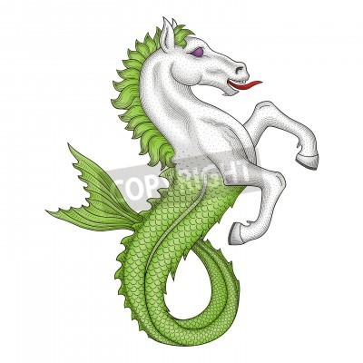 Sticker Abstraktes Seepferdchen