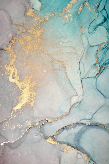 Sticker Abstraktion blauer Marmor