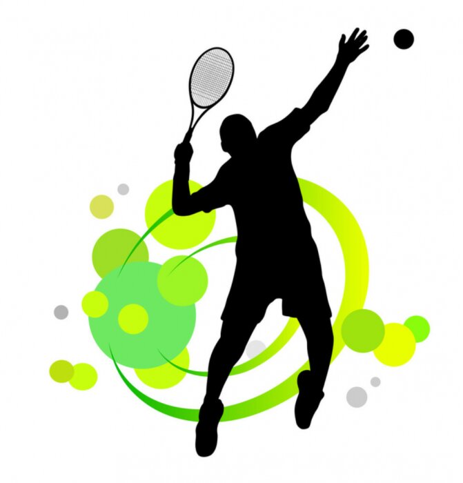 Sticker Abstraktion mit Sportler