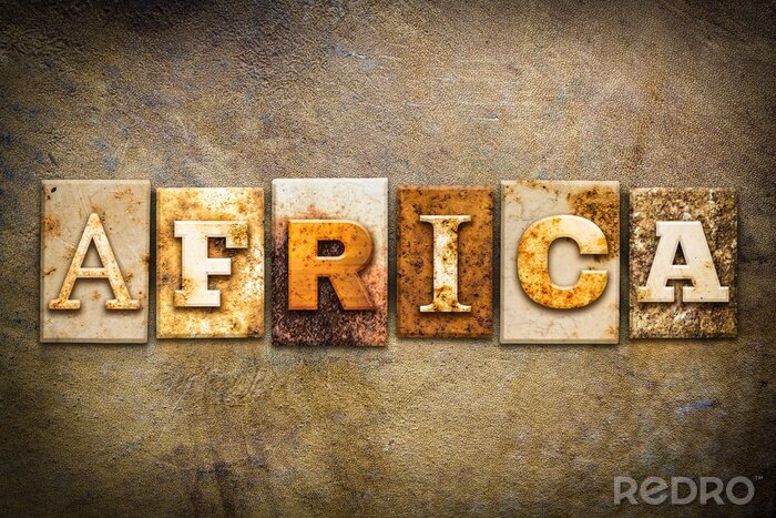 Sticker Afrika in alter Schrift geschrieben