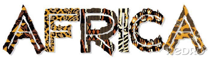 Sticker Afrikanische typografische Motive