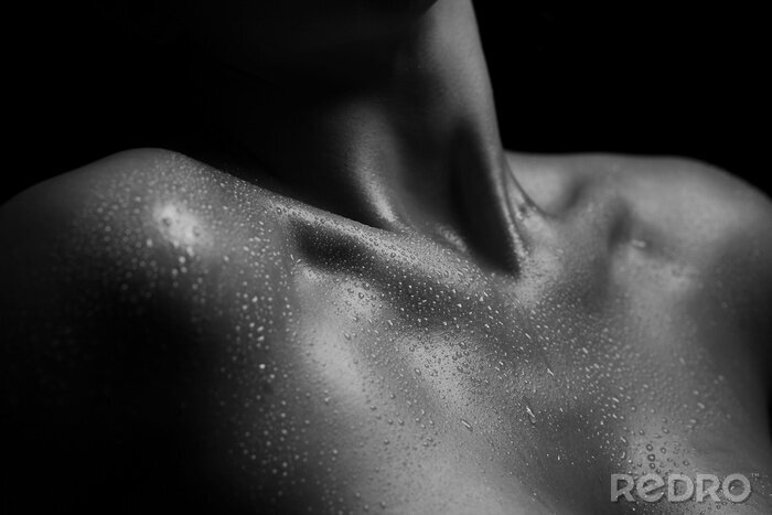 Sticker Akt mit dem Dekolleté einer Frau