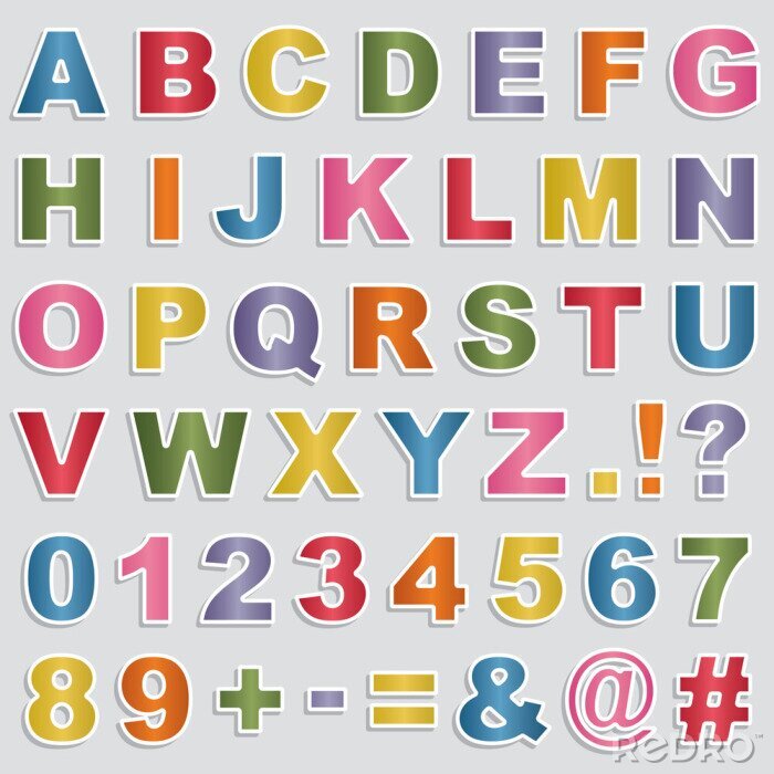 Sticker Alphabet-Aufkleber