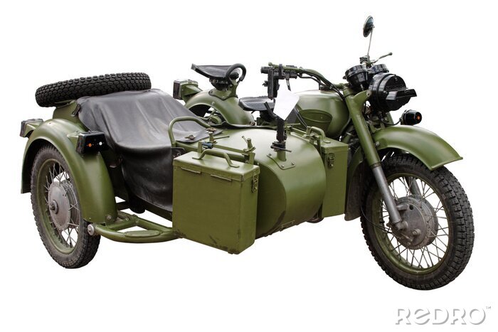 Sticker alt (60-70-) militärischen motorcykle