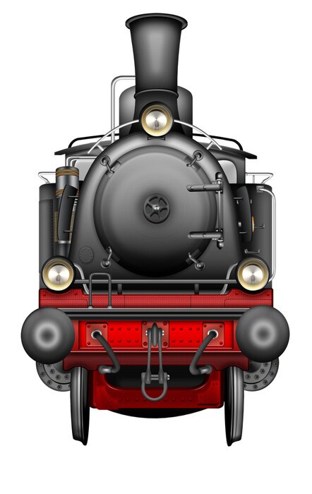 Sticker Alte Dampflokomotive
