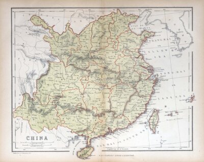 Alte Karte von China