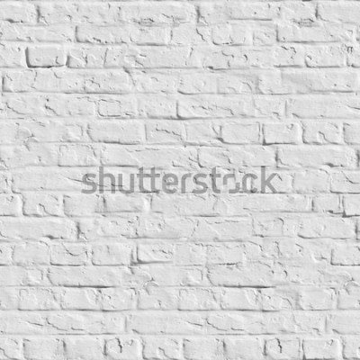 Sticker Alte weiße Backsteinmauer. Nahtlose Tileable-Beschaffenheit.
