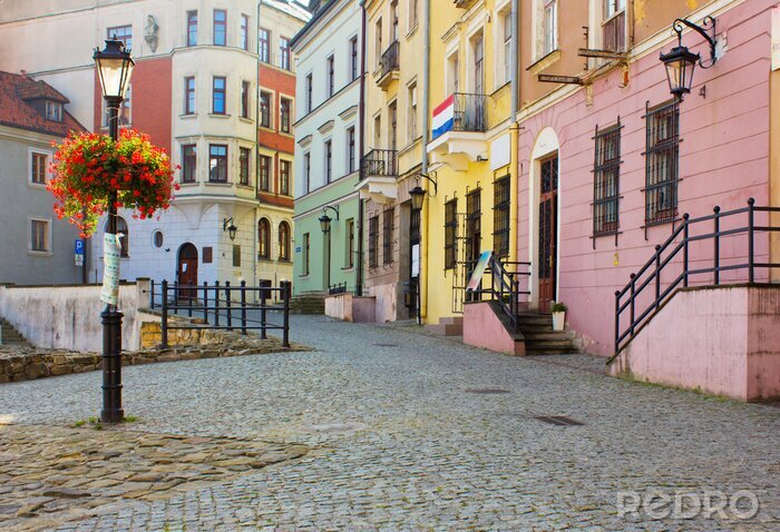 Sticker Altstadt in Lublin mit Häusern