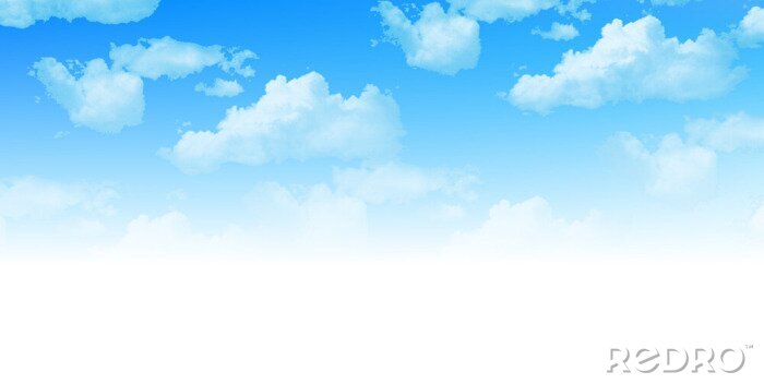 Sticker Am Himmel gemalte Wolken