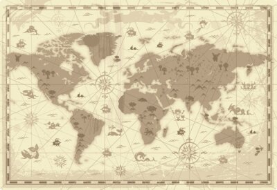 Sticker Ancient World map