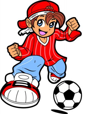 Sticker Anime Manga Fußballspieler