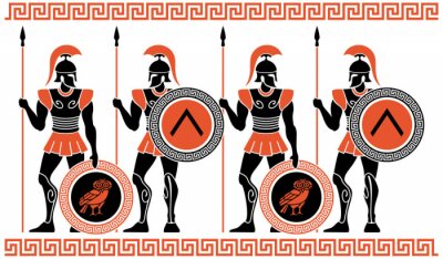 Sticker Antike griechische Krieger