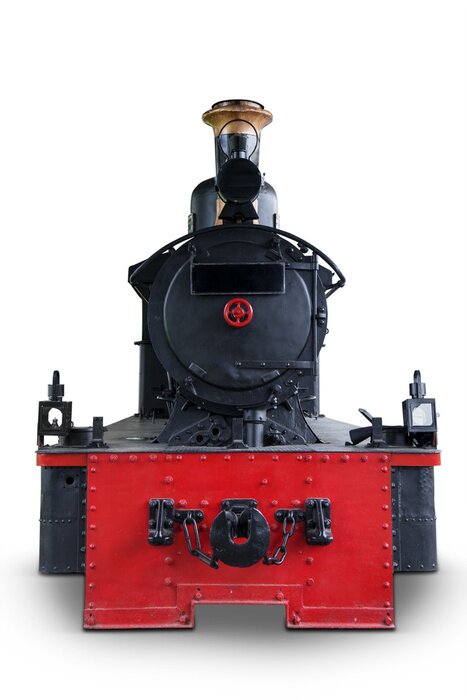 Sticker Antique Dampflokomotive isoliert auf weiß