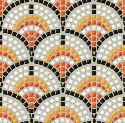 Sticker Antique Mosaik, nahtlose Vektor-Muster