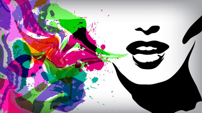 Sticker Apropos Frau, Mode Hintergrund Konzept