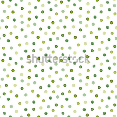 Sticker Aquarell nahtloses Muster. Hand gezeichnete Tupfen. Abstrakter Hintergrund mit Kreisen. Vektorillustration