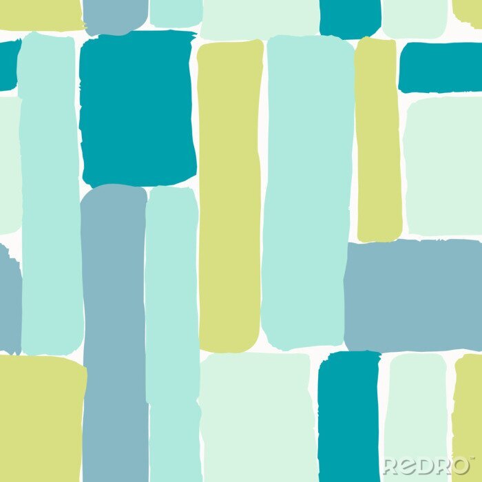 Sticker Aquarellstreifen in Blau- und Grüntönen