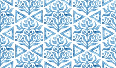 Sticker Aquarellverzierung im marokkanischen Stil