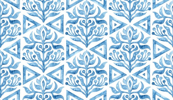 Sticker Aquarellverzierung im marokkanischen Stil