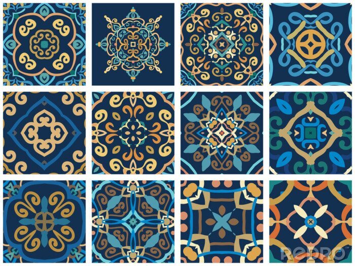 Sticker Arabische dekorative Fliesen