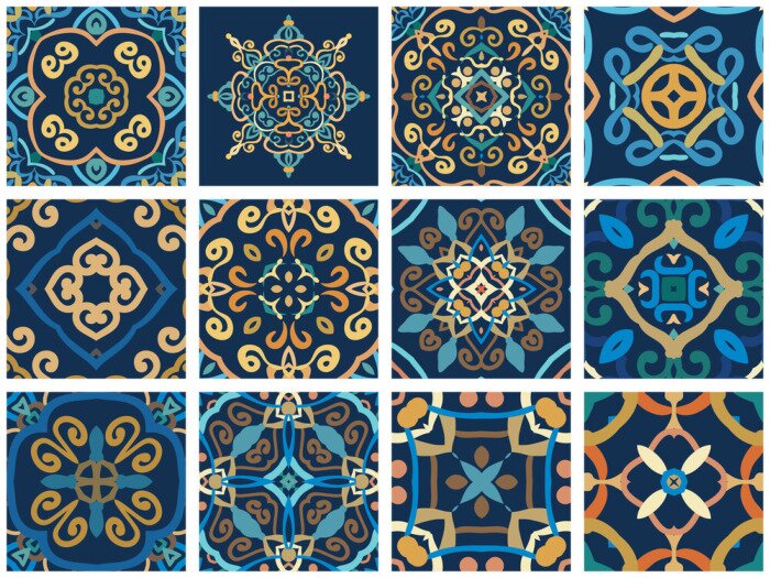 Sticker Arabische dekorative Fliesen