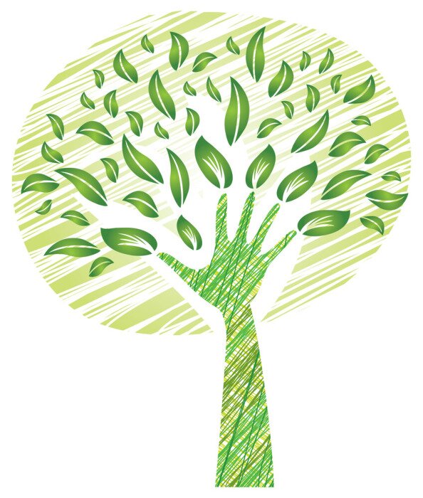 Sticker Arbre et Feuillage - Tronc en forme de Startseite