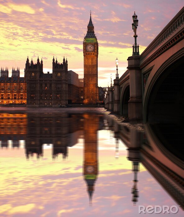 Sticker Architektur von London am Abend