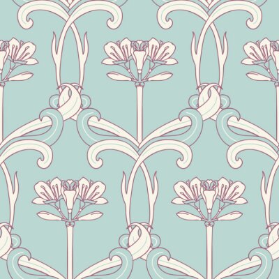 Sticker Art-Deco-Blumenmuster