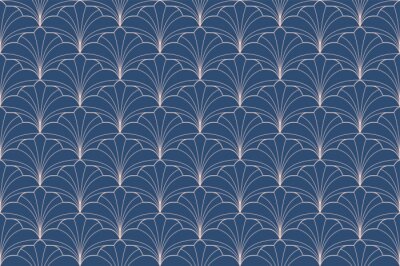 Tapete Art-déco-Muscheln