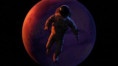 Astronaut am Mars
