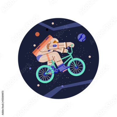 Sticker Astronaut auf BMX