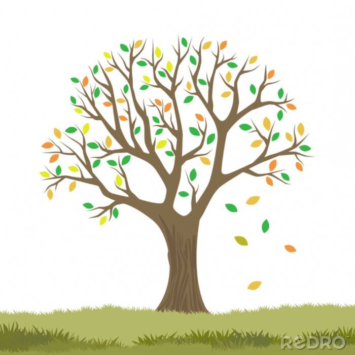 Sticker Autumn tree