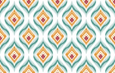 Sticker Aztekisches Ornament mit grünen Details