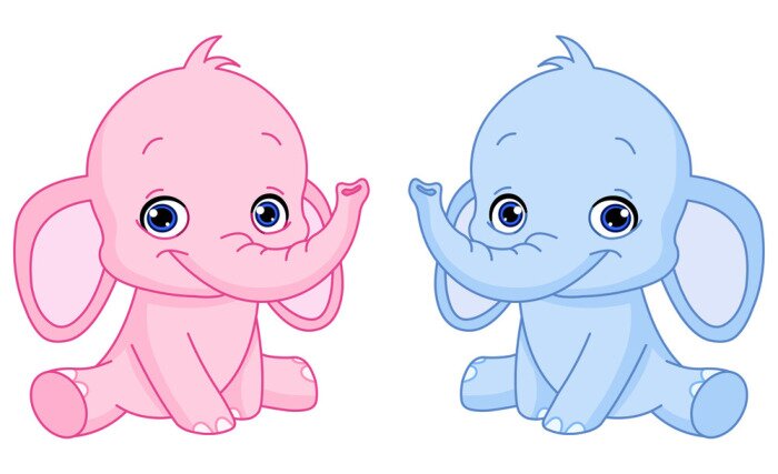 Sticker Baby-Elefanten