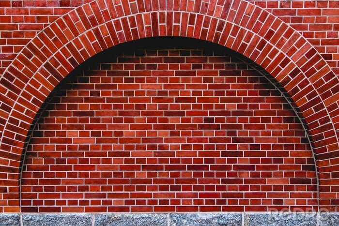 Sticker Backstein 3d Bogen an Mauer