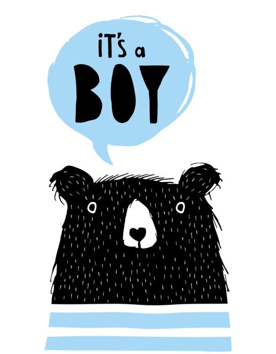 Sticker Bär mit herzförmiger Nase