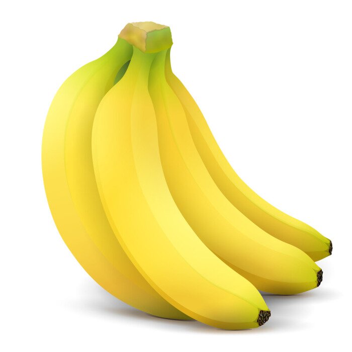 Sticker Bananen auf weißem Hintergrund moderne Grafik